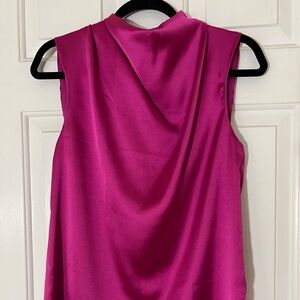 Maison d’ Amelie Hot Pink Draped Neck Top - size XS